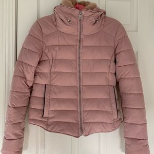 ZARA quilted puffer jacket with hidden hood